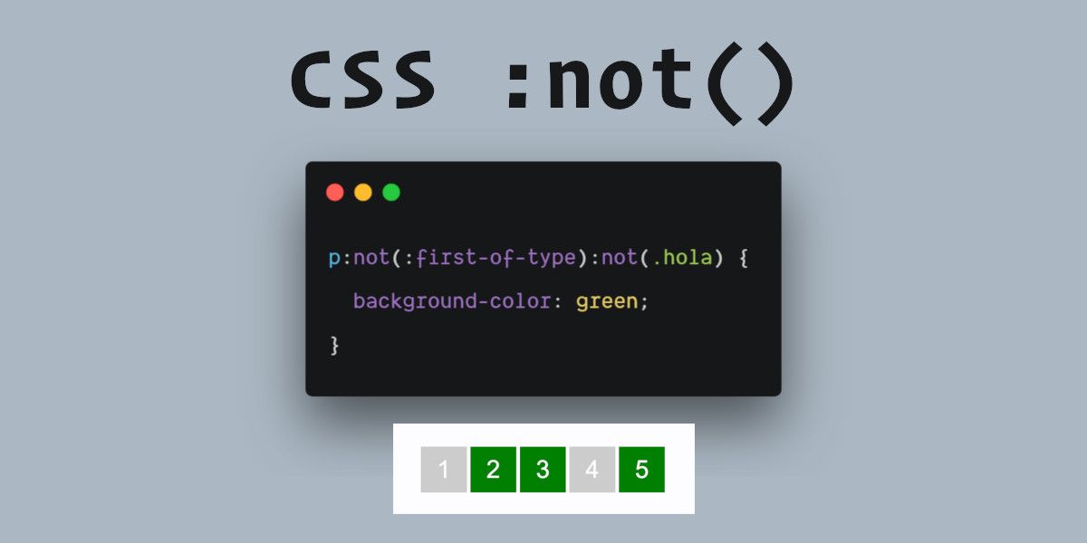Todo sobre el selector CSS3 :not()