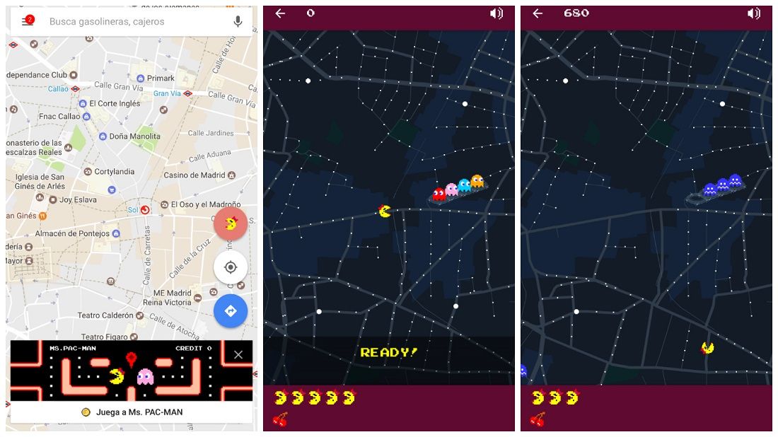 Juega Ms. Pac-Man por las calles de tu ciudad en Google Maps
